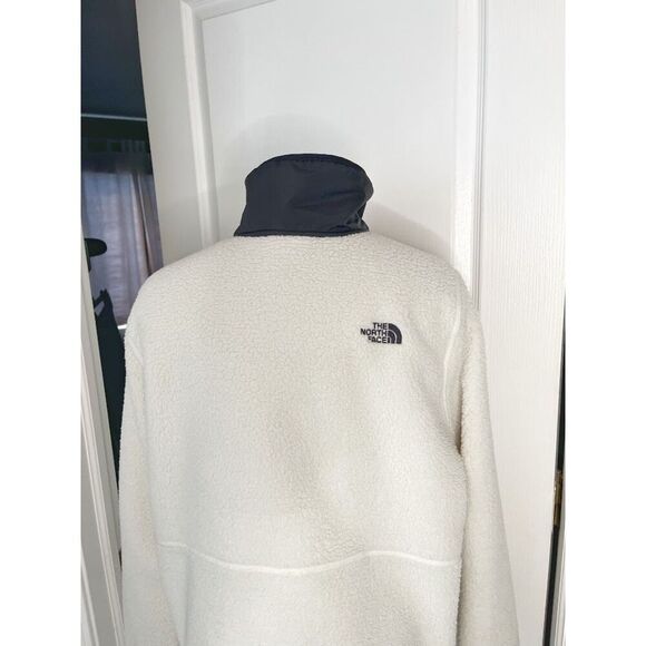 The North Face Fleece Sherpa Full Zip Contrast Trim Collar Pocket Cozy Jacket - Picture 13 of 16